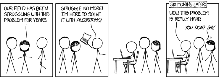 Let's not go all Dunning-Kruger either, though. Still, business subject matter experts are not teams of scientists.
