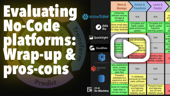 Low-/No-code data platforms: wrap-up and pros and cons overview | Sharing the data workflow